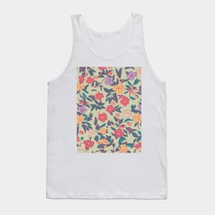 Floral Pattern 90' lofi: Lofi Blossom Haven Tank Top